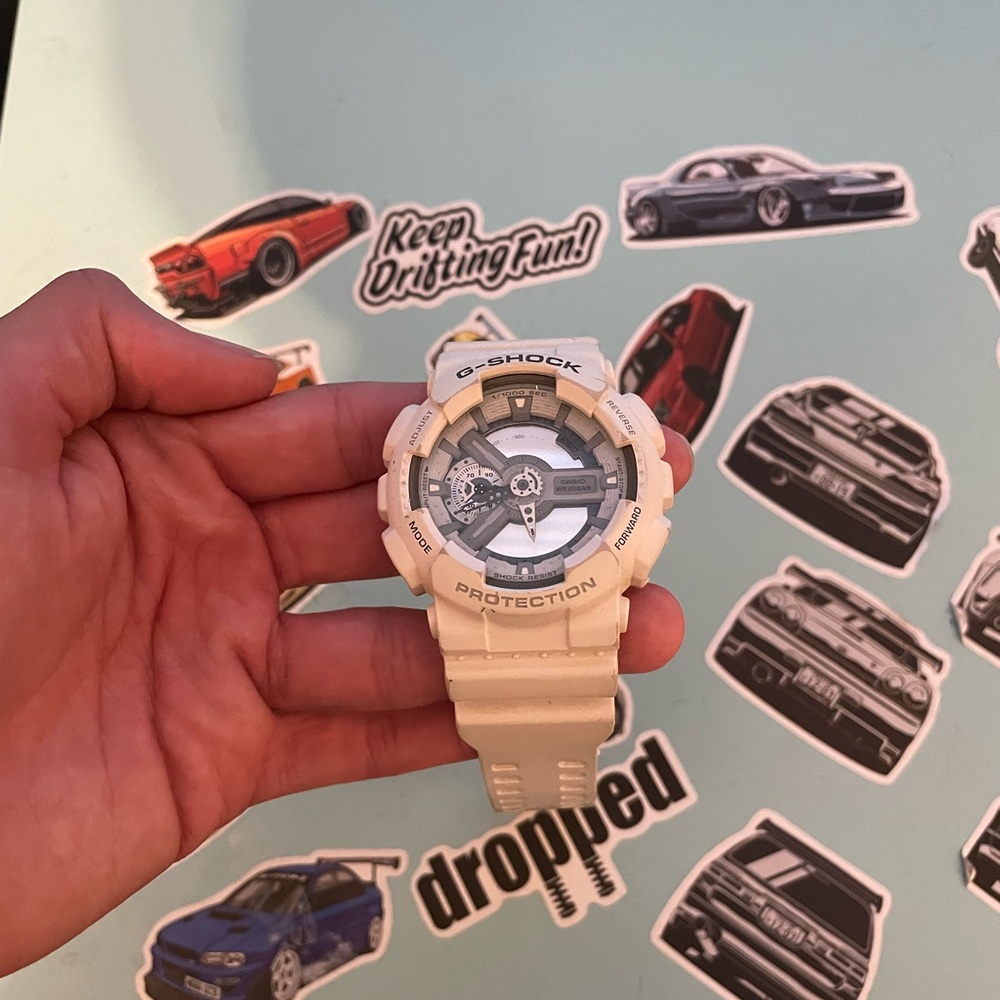 White G-Shock Protection